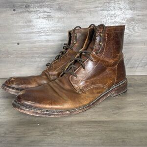 Frye Men’s 10.5 Brown Leather James Lace Up Chukka Boots Classic Professional